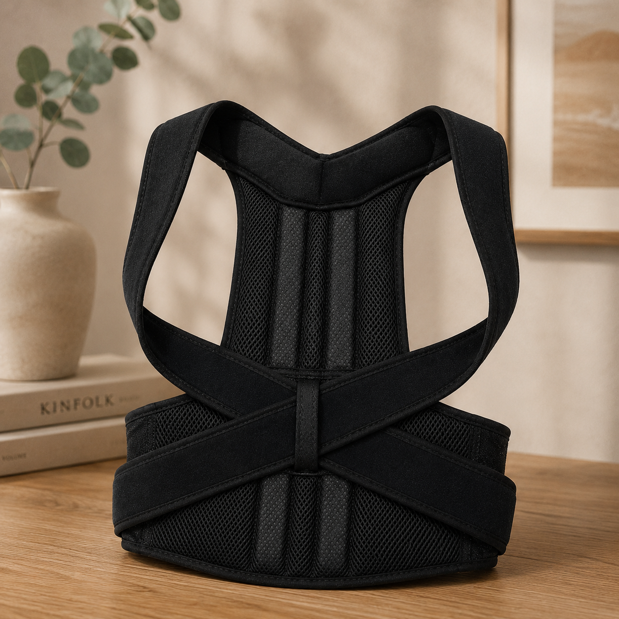 Posture Corrector for Desk Workers — Adjustable Back Brace, Wearable Under Clothes
