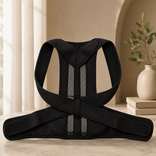 Posture Corrector for Desk Workers — Adjustable Back Brace, Wearable Under Clothes